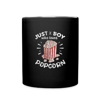 Popcorn Boy - Tasse einfarbig - Schwarz - Vorne