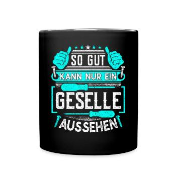 Geselle Bestandende Ausbildung - Tasse einfarbig - Schwarz - Vorne