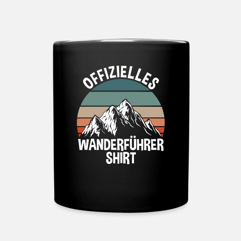Offizielles Wanderführer Shirt - Tasse einfarbig - Schwarz