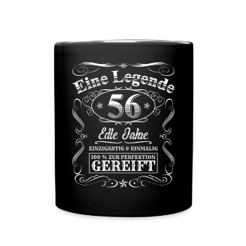 Legende 56 Jahre 56. Geburtstag Männer Frauen - Tasse einfarbig - Schwarz - Vorne