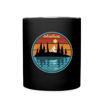 Mountain Bike Bike Cycling Adventure Gift - Full Colour Mug - black - Front