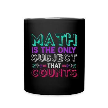 Math counts - Full Colour Mug - black - Front