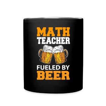 Professeur de mathématiques Bière - Mug uni - noir - Devant