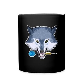 Wolf Dart Dartpfeil - Full Colour Mug - black - Front