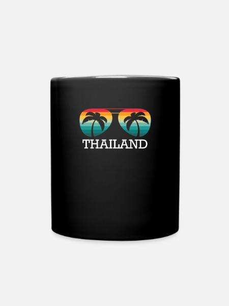 Thailand Reise Urlaub Reisen Sommer Sonne Souvenir - Tasse einfarbig - Schwarz