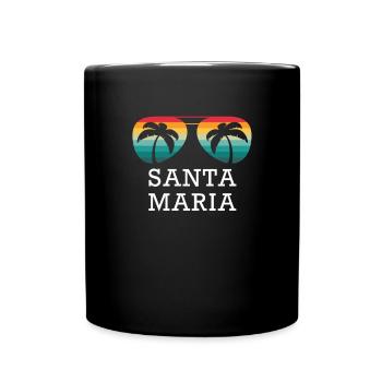 Santa Maria Travel Holiday Summer Sun Souvenir - Full Colour Mug - black - Front