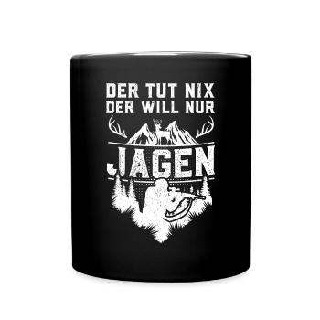 Jagen - Tasse einfarbig - Schwarz - Vorne