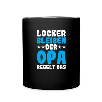 Opa Großvater Bester Opa Großvater Geschenk - Tasse einfarbig - Schwarz - Vorne