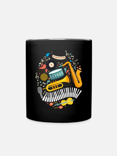Jazz Tshirt - Tasse einfarbig - Schwarz