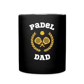 Padelspieler Sportler Papa Sport Padel Dad - Tasse einfarbig - Schwarz - Vorne