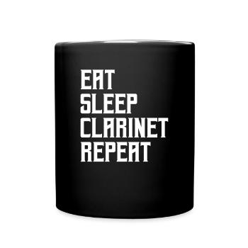 eat sleep clarinet repeat - Tasse einfarbig - Schwarz - Vorne