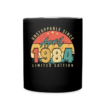 Année de naissance Avril 1984 - Mug uni - noir - Devant