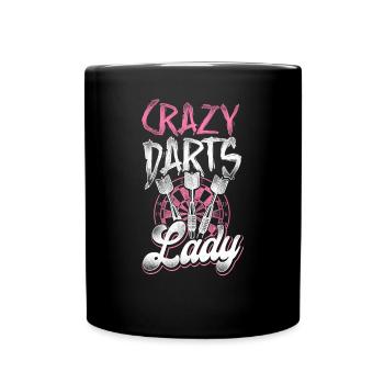 Darts Girl Vintage Crazy Darts - Mug uni - noir - Devant