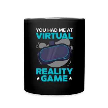 Virtual Reality VR Gamer Technologie Gaming - Tasse einfarbig - Schwarz - Vorne