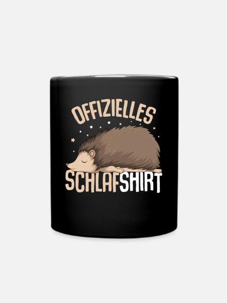 Igel Offizielles Schlafshirt - Tasse einfarbig - Schwarz