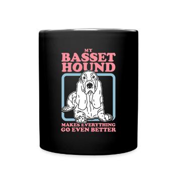 Basset Hound Chiens | Cadeau de propriétaire de chien - Mug uni - noir - Devant