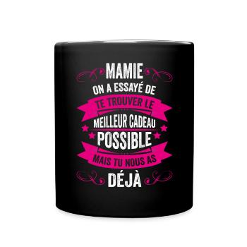 Mamie Cadeau Fête Des Grands Mères 2022 Humour - Mug uni - noir - Devant