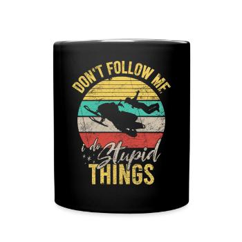 Ne me suivez pas drôle de motoneige Sports extrêmes - Mug uni - noir - Devant