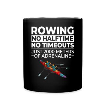 Aviron Drôle de pagaie Aviron Rameur de bateau - Mug uni - noir - Devant