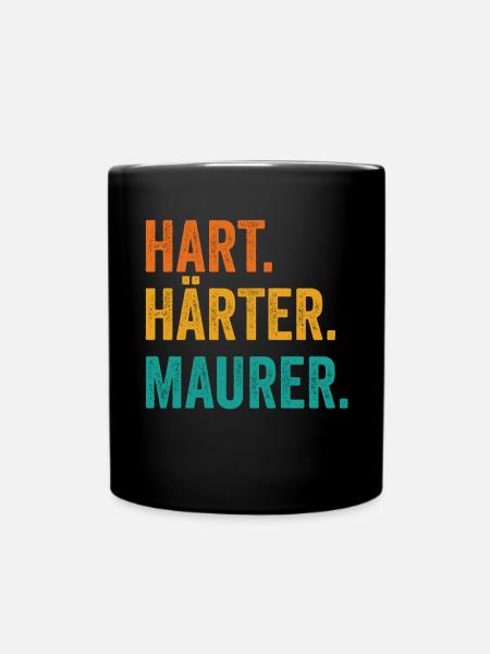Maurer - Tasse einfarbig - Schwarz