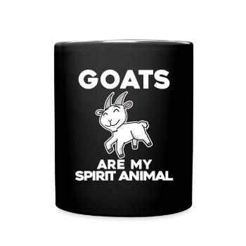 Ziege Ziegenbock Bock - Tasse einfarbig - Schwarz - Vorne