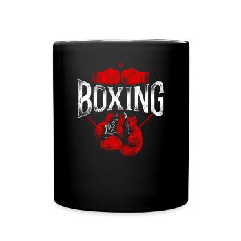 Boxing Vintage Boxing - Full Colour Mug - black - Front
