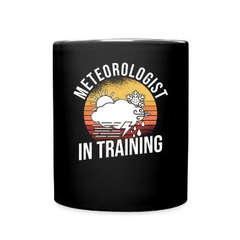Meteorologe Wetterfrosch Meteorologie Spruch - Tasse einfarbig - Schwarz - Vorne