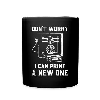 3d Drucker - Tasse einfarbig - Schwarz - Vorne