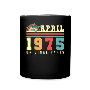 1975 April Retro - Full Colour Mug - black - Front