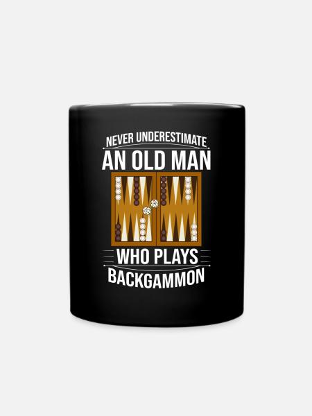 Backgammon Brettspiel Spieler Spiel Regeln - Tasse einfarbig - Schwarz