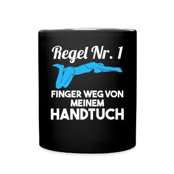 Schwimmer Schwimmbad Schwimmen - Tasse einfarbig - Schwarz - Vorne