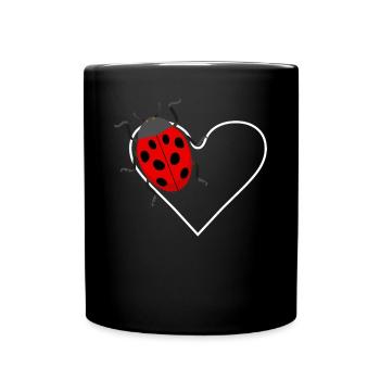 Love Bug Insects Collector Enthomologist Lady Bug - Full Colour Mug - black - Front
