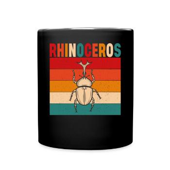 Hercules Rhinoceros Beetle Entomologist Present Id - Full Colour Mug - black - Front