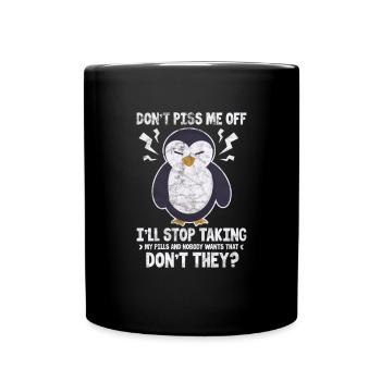 Pinguin - Tasse einfarbig - Schwarz - Vorne