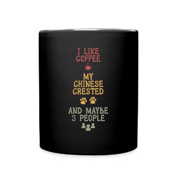 Le café et ma crête chinoise - Mug uni - noir - Devant