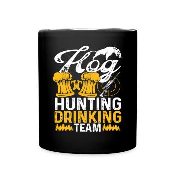 Équipe de chasse au porc Chasseur de sanglier Chasse au porc - Mug uni - noir - Devant