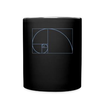 Fibonacci Tshirt - Tasse einfarbig - Schwarz - Vorne