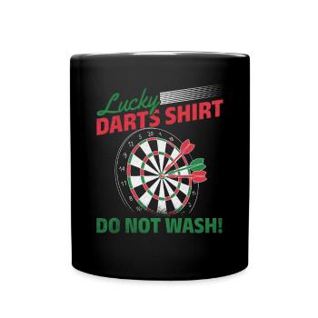 Ne lavez pas la chemise Lucky Darts! Fléchettes - Mug uni - noir - Devant
