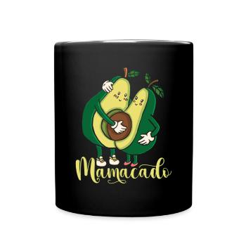 Mamacado Avocado Pregnancy Mom - Full Colour Mug - black - Front