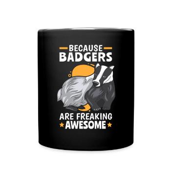 Honigdachse sind fantastisch Marder Dachs - Tasse einfarbig - Schwarz - Vorne