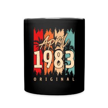 Salutations d’anniversaire avril 1983 - Mug uni - noir - Devant