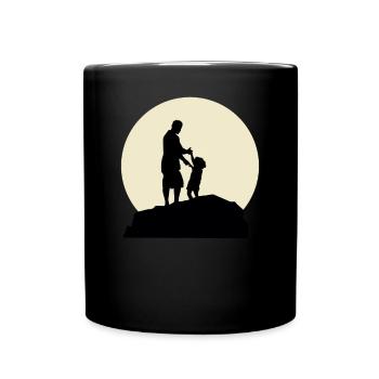 Cool Papa et Moon Design - Mug uni - noir - Devant