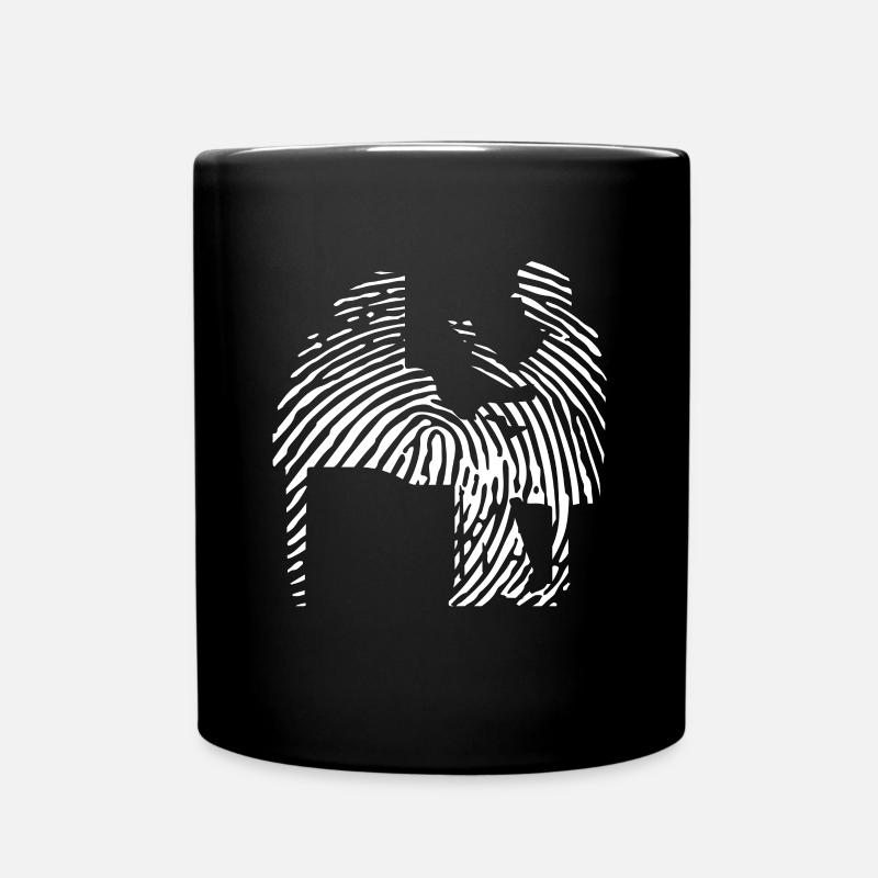 Pianist Fingerprint - Full Colour Mug - black