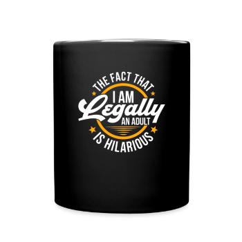 Adult Adult Age of majority Gift - Full Colour Mug - black - Front