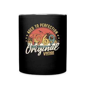 1969 Aged To Perfection Original Vintage - Tasse einfarbig - Schwarz - Vorne