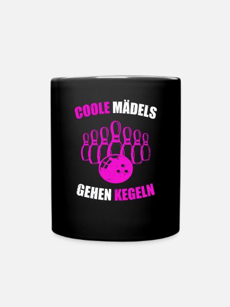 Coole Mädels Gehen Kegeln Bowling Kegelverein - Tasse einfarbig - Schwarz