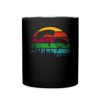 Fallschirm Skydive Fallschirmspringer Geschenk - Tasse einfarbig - Schwarz - Vorne