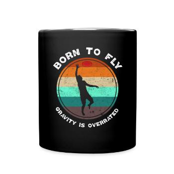 Né pour piloter l’Ultimate Frisbee - Mug uni - noir - Devant