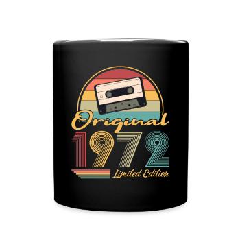 50e anniversaire né en 1972 Original 1972 - Mug uni - noir - Devant
