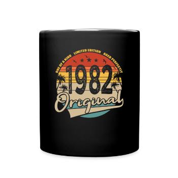40e anniversaire né en 1982 Original 1982 - Mug uni - noir - Devant